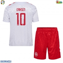 Danmark Christian Eriksen #10 Bortedraktsett Barn EM 2024 Kortermet (+ Korte bukser)